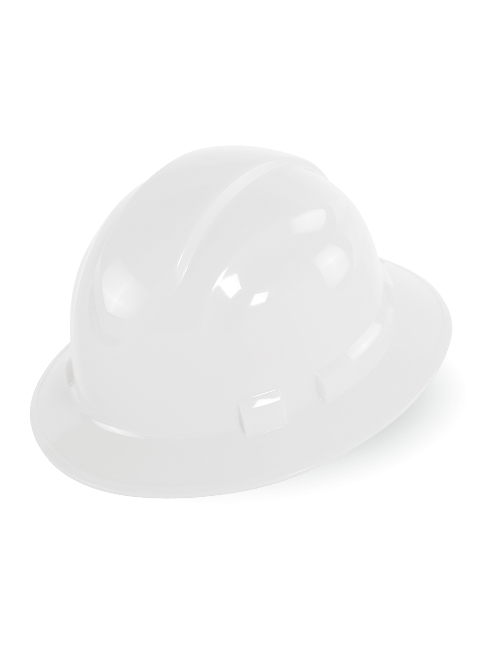 Global Glove & Safety Mfg WHITE FULL BRIM STYLE HARD HAT, UNVENTED HH-F1-W, 1 EA