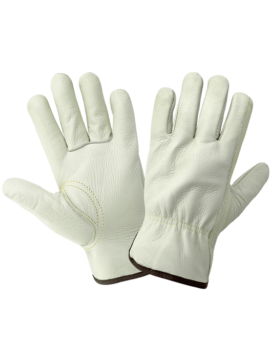 Global Glove & Safety Mfg Gloves, Leather Drivers Grain Pigskin 3200B, 1 PAIR EA